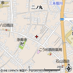 秋田県にかほ市象潟町二丁目塩越21周辺の地図
