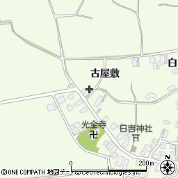 秋田県湯沢市角間古屋敷周辺の地図