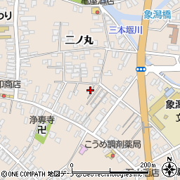 秋田県にかほ市象潟町二丁目塩越19-3周辺の地図