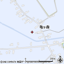 秋田県横手市増田町亀田沢口周辺の地図