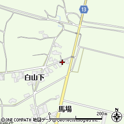 秋田県湯沢市角間白山下周辺の地図