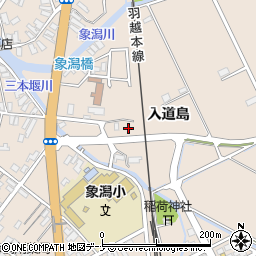 秋田県にかほ市象潟町入道島周辺の地図