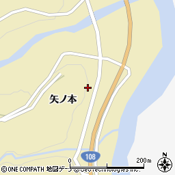 秋田県由利本荘市鳥海町下川内矢ノ本周辺の地図