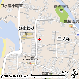 秋田県にかほ市象潟町一丁目塩越209周辺の地図