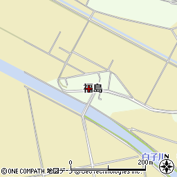秋田県湯沢市角間福島周辺の地図