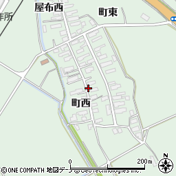 秋田県横手市十文字町仁井田町西周辺の地図