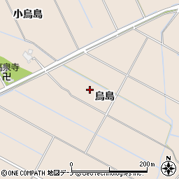 秋田県にかほ市象潟町烏島周辺の地図
