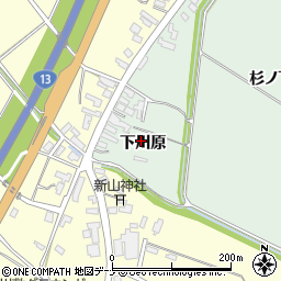 秋田県横手市十文字町仁井田下川原周辺の地図