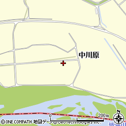 秋田県横手市十文字町佐賀会中川原周辺の地図