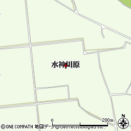 秋田県湯沢市角間水神川原周辺の地図
