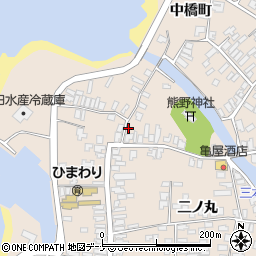 秋田県にかほ市象潟町一丁目塩越25-1周辺の地図