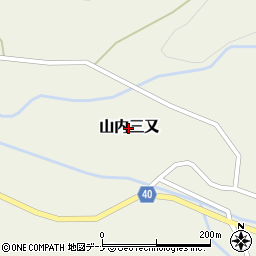 秋田県横手市山内三又周辺の地図