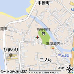 秋田県にかほ市象潟町一丁目塩越12周辺の地図