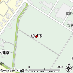秋田県横手市十文字町仁井田杉ノ下周辺の地図