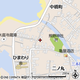 秋田県にかほ市象潟町一丁目塩越27周辺の地図