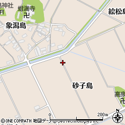 秋田県にかほ市象潟町砂子島周辺の地図