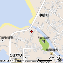 秋田県にかほ市象潟町一丁目塩越25-4周辺の地図