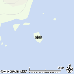 鰹島周辺の地図
