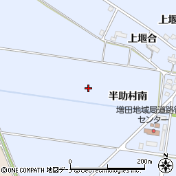 秋田県横手市増田町亀田半助村南周辺の地図