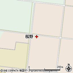 秋田県横手市増田町増田（桜野）周辺の地図