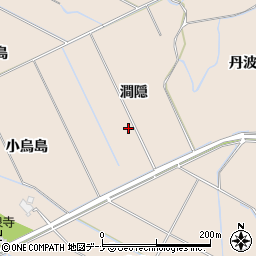 秋田県にかほ市象潟町澗隠周辺の地図