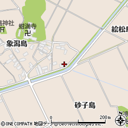 秋田県にかほ市象潟町弁天島周辺の地図