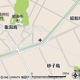 秋田県にかほ市象潟町（弁天島）周辺の地図