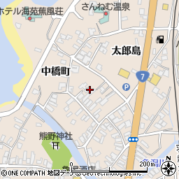 秋田県にかほ市象潟町中橋町周辺の地図