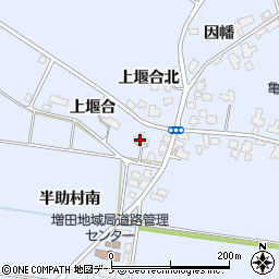 秋田県横手市増田町亀田上堰合周辺の地図