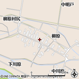秋田県横手市十文字町鼎柳原周辺の地図