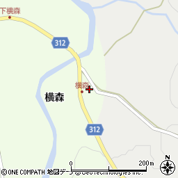 秋田県にかほ市畑横森周辺の地図