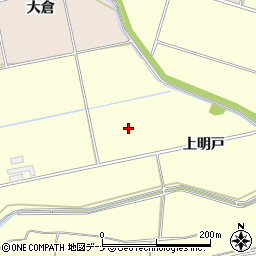 秋田県横手市十文字町佐賀会上明戸周辺の地図