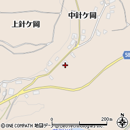 秋田県由利本荘市矢島町荒沢中針ケ岡102周辺の地図