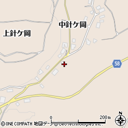 秋田県由利本荘市矢島町荒沢中針ケ岡110周辺の地図