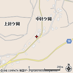 秋田県由利本荘市矢島町荒沢中針ケ岡110-2周辺の地図