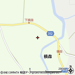 秋田県にかほ市畑（野）周辺の地図