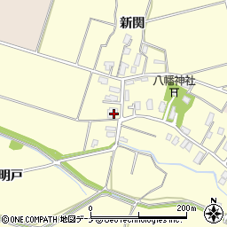 秋田県横手市十文字町佐賀会八幡前周辺の地図