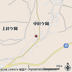 秋田県由利本荘市矢島町荒沢中針ケ岡111周辺の地図