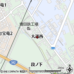秋田県横手市十文字町仁井田大道西周辺の地図