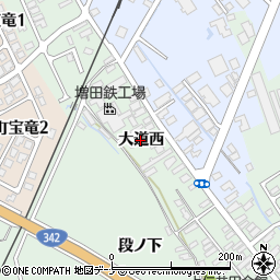 秋田県横手市十文字町仁井田（大道西）周辺の地図