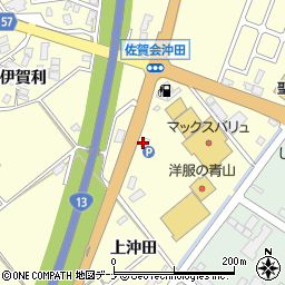 幸楽苑秋田十文字店周辺の地図
