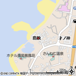 秋田県にかほ市象潟町（鷹放）周辺の地図
