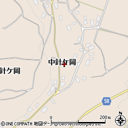 秋田県由利本荘市矢島町荒沢中針ケ岡126周辺の地図