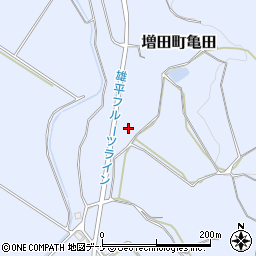秋田県横手市増田町亀田周辺の地図