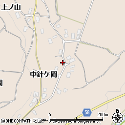 秋田県由利本荘市矢島町荒沢中針ケ岡139-1周辺の地図