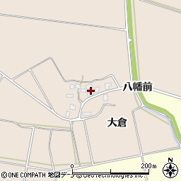 秋田県横手市十文字町鼎大倉周辺の地図