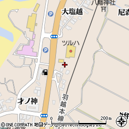 秋田県にかほ市象潟町（大門先）周辺の地図