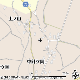 秋田県由利本荘市矢島町荒沢中針ケ岡1周辺の地図