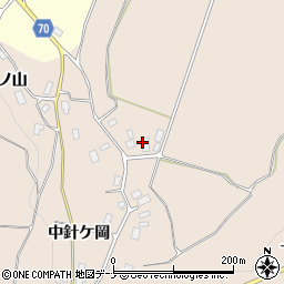 秋田県由利本荘市矢島町荒沢下針ケ岡周辺の地図