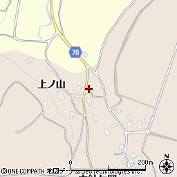 秋田県由利本荘市矢島町荒沢上ノ山9周辺の地図